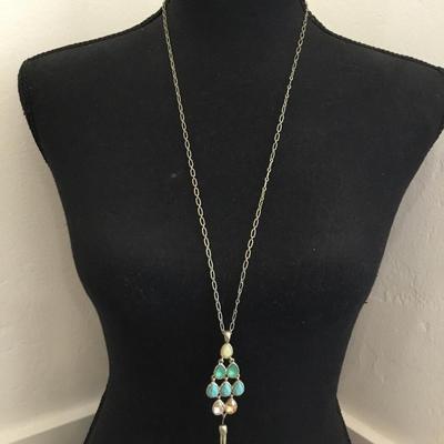 Beautiful tassel crystal necklace
