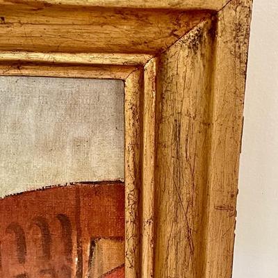 Original cityscape painting, unsigned