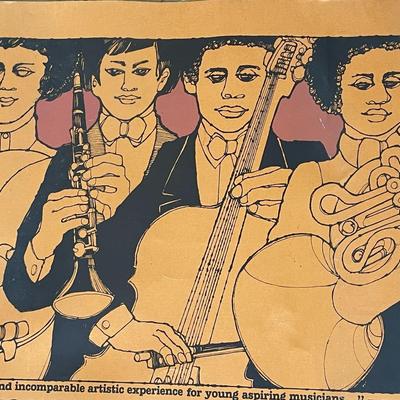 Original vintage DCYO (DC Youth Orchestra) poster by Johanna Vogelsang - unframed