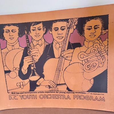 Original vintage DCYO (DC Youth Orchestra) poster by Johanna Vogelsang - unframed