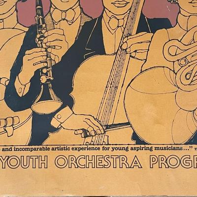 Original vintage DCYO (DC Youth Orchestra) poster by Johanna Vogelsang - unframed