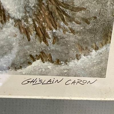 Ghislain Caron signed & numbered " Harfang des neiges" Snowy Owl print, 1987