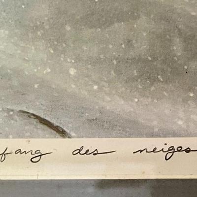 Ghislain Caron signed & numbered " Harfang des neiges" Snowy Owl print, 1987