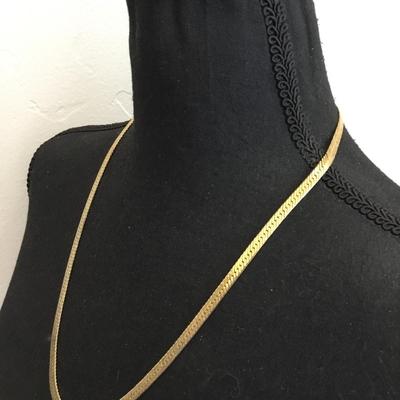 Vintage, thick, gold tone, chain necklace