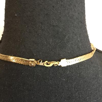 Vintage, thick, gold tone, chain necklace