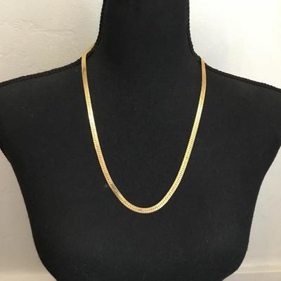 Vintage, thick, gold tone, chain necklace