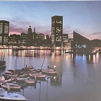 Signed Carl Whitney Bucks "Baltimore" framed poster