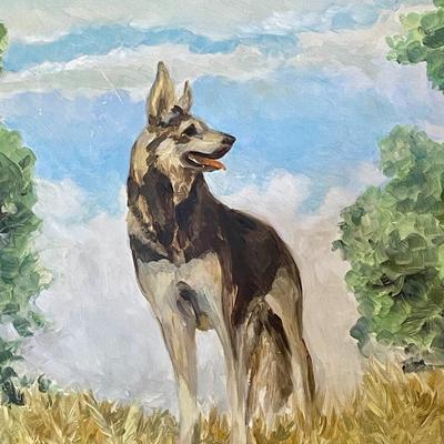 Original German Shepherd painting