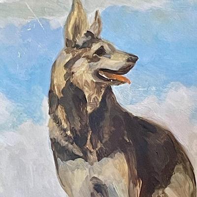 Original German Shepherd painting