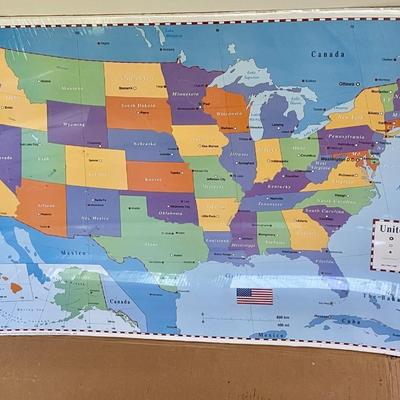 New map of the US poster
