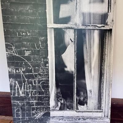 "Girls In Window" wrapped photo by Edward Hollander