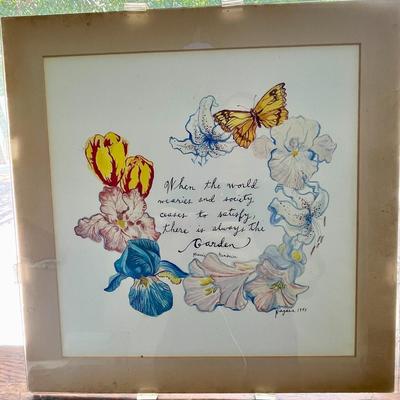 Original Minnie Aumonier garden poem, 1985