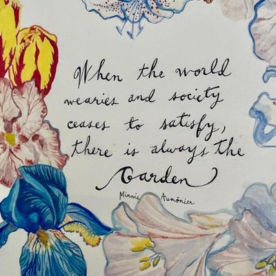 Original Minnie Aumonier garden poem, 1985