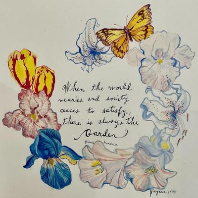 Original Minnie Aumonier garden poem, 1985