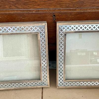 Pair of Nicole Miller wood Rococco shadow boxes