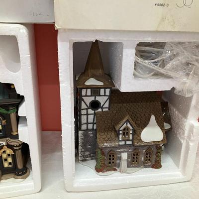 Sale Photo Thumbnail #316: Set of 3 houses: Poulterer, Bumpstead NYE Cloaks & Canes, Booter & Cobbler - 2 in original boxes