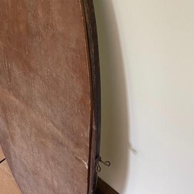 Vintage framed oval dresser mirror