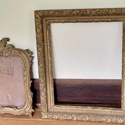 Pair of vintage wood frames