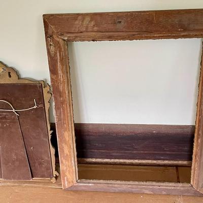 Pair of vintage wood frames