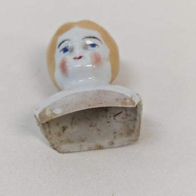 Low Brow China Doll Head Blonde Hair