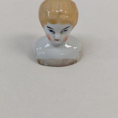 Low Brow China Doll Head Blonde Hair