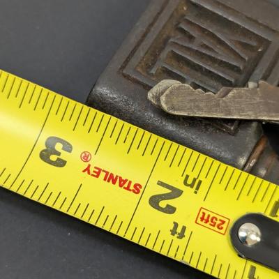 Vintage Yale Brass Lock & Key Padlock
