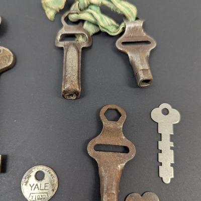 Vintage Skate Keys Russwin Key & Tokens