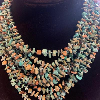 Multi-Strand Massive Turquoise Necklace