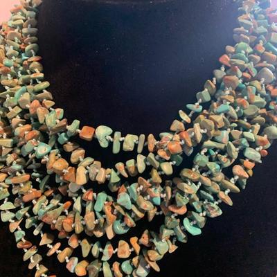 Multi-Strand Massive Turquoise Necklace