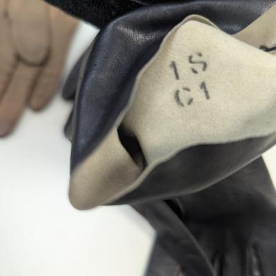 Vintage Grandoe 100% Silk Lined Gloves & Black Leather Gloves