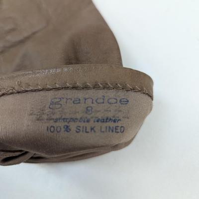 Vintage Grandoe 100% Silk Lined Gloves & Black Leather Gloves