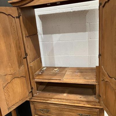 Sale Photo Thumbnail #325: wooden TV stand, lightweight 72" H x 33"W x 18" D