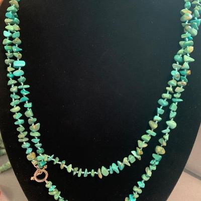 80” Turquoise Estate Necklace