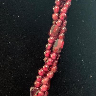Polished Stone Estate Necklace