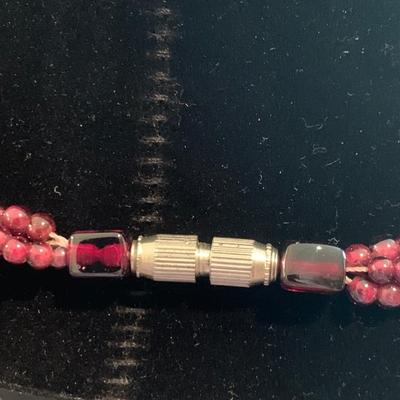 Polished Stone Estate Necklace