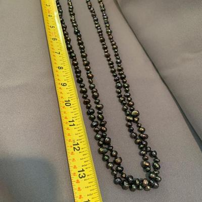 56” Polished Stone Estate Necklace