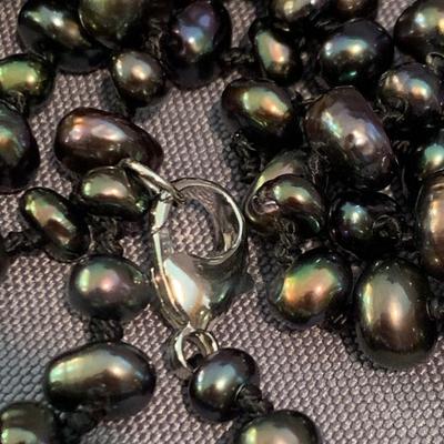 56” Polished Stone Estate Necklace