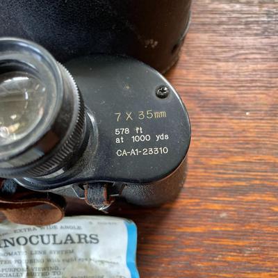 Pair of Sears 7x 35mm binoculars & case