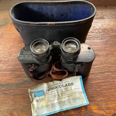 Pair of Sears 7x 35mm binoculars & case