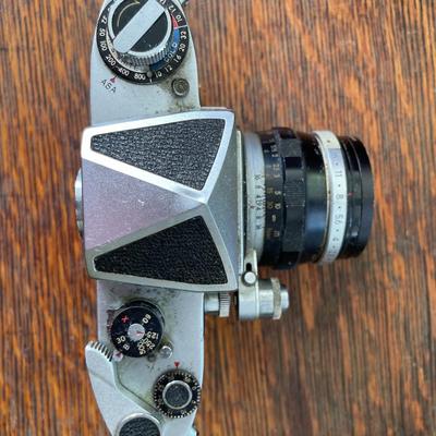 Vintage Miranda 35mm film camera, lens and light meter