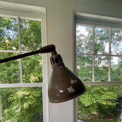 Vintage metal swivel office floor lamp
