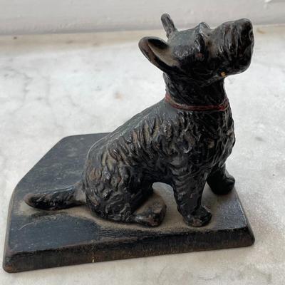 Vintage cast iron Scottie door stop/wedge