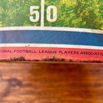Vintage 1969 Washington Redskins metal trash can + 1959 Poly Vs City football program