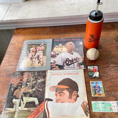 Mixed lot of Baltimore Orioles Baseball memorabilia