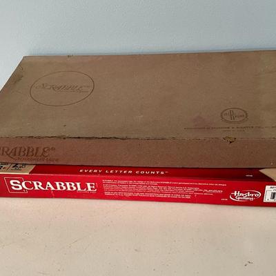 Two Scrabble board games