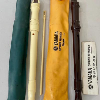 Pair of recorders + Wagner bust