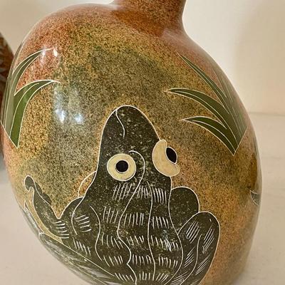Trio of hand-made Nicaragua vases by Juan Paulino Martinez & Lourdes Martinez