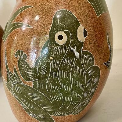 Trio of hand-made Nicaragua vases by Juan Paulino Martinez & Lourdes Martinez