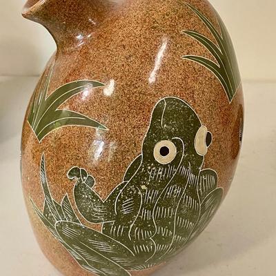 Trio of hand-made Nicaragua vases by Juan Paulino Martinez & Lourdes Martinez