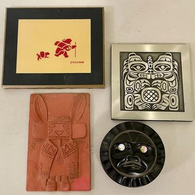 Vintage 4pc mixed Pacific Northwest art